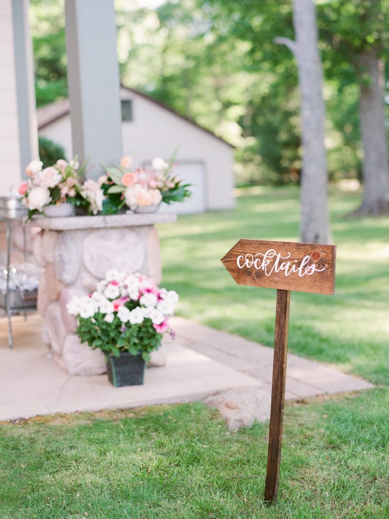 Tented lakeside Michigan wedding