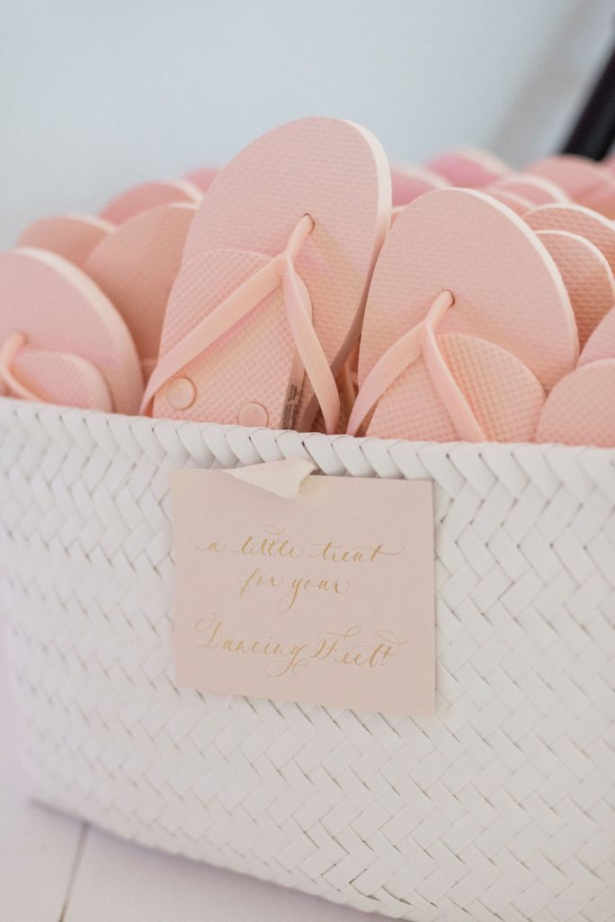 Michigan Wedding flip flop basket