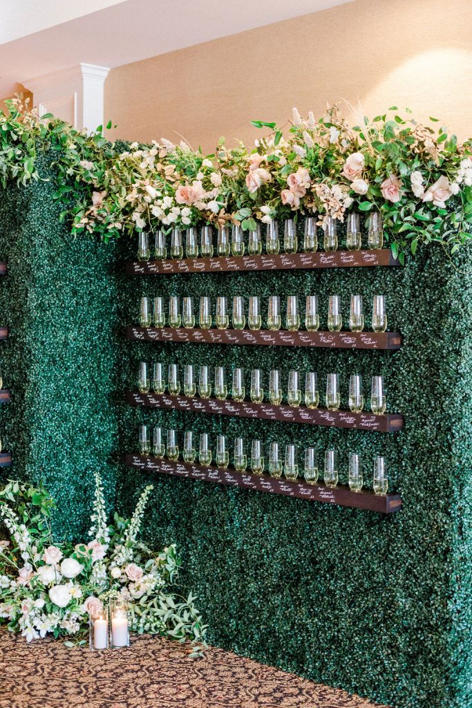 Wedding champagne wall