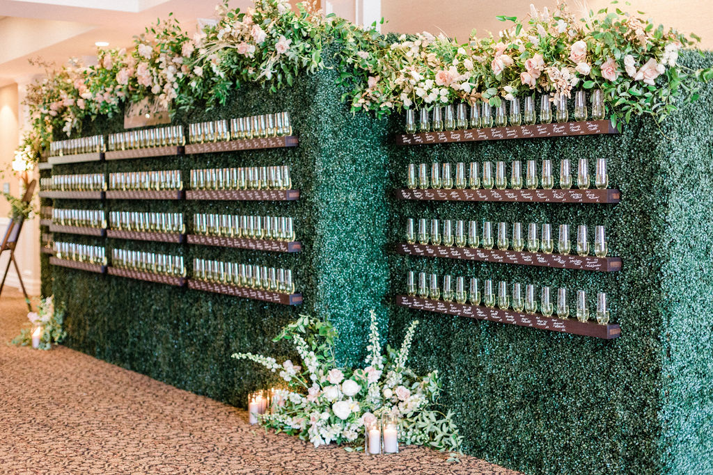 Tall wedding centerpiece blush and ivory