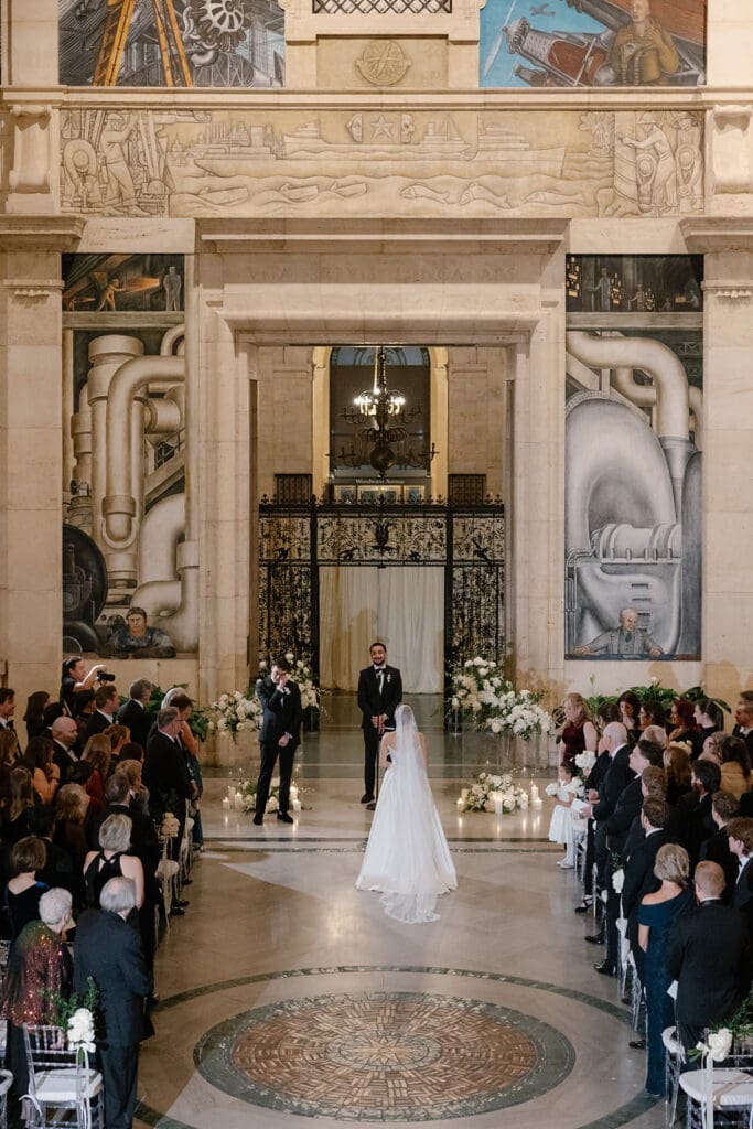 Detroit Institute of Arts in Detroit Michigan. Wedding ceremony