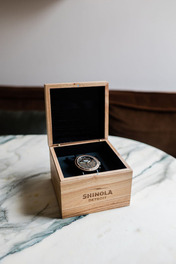 Custom Shinola Watch for Groom 